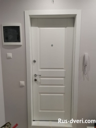 Фото входная белая дверь из мдф